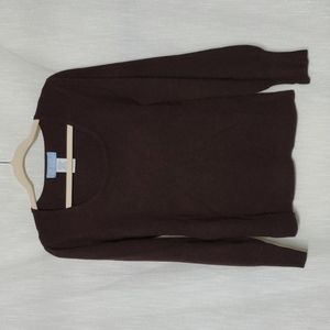 LG U-Knit Pure Cashmere Chocolate Brown Sweater
